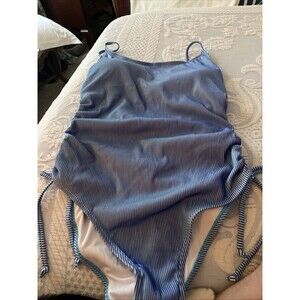 Viottiset Womens Ruched High Cut One Piece Swimsuit Tummy Control Cheeky LARGE